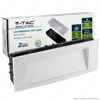 V-Tac VT-511 Lampada LED 110lm d'Emergenza Anti Black Out Grado