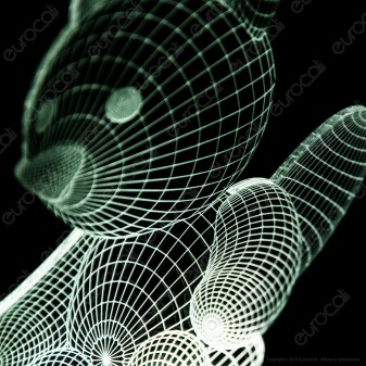 Cucciolo di Volpe - Placca in Plexiglass Trasparente Effetto 3D