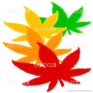 Black Leaf Silly Sottopentola in Silicone a Forma di Foglia di Canapa