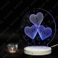 Immagine 2 - I Love You - Placca in Plexiglass Trasparente Effetto 3D Incisa al