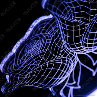 Mazzo di Rose - Placca in Plexiglass Trasparente Effetto 3D Incisa al