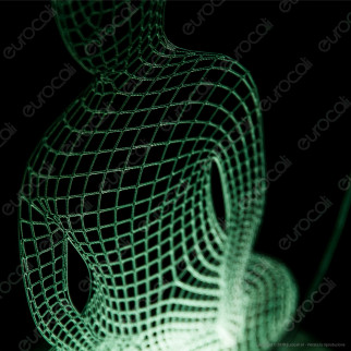 Buddha - Placca in Plexiglass Trasparente Effetto 3D Incisa al Laser