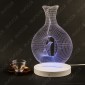 Immagine 2 - Vaso con Uccello - Placca in Plexiglass Trasparente Effetto 3D Incisa