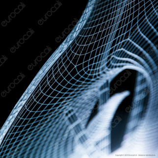 Vaso con Uccello - Placca in Plexiglass Trasparente Effetto 3D Incisa