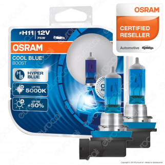 Osram Cool Blue Boost Hyper Blue per Off Road - 2 Lampadine H11