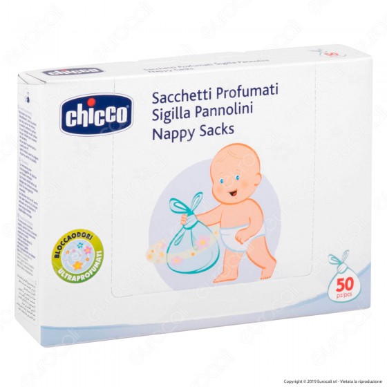 Chicco Sacchetti Profumati Sigilla Pannolini Anti Odore - 50 Chicco Sacchetti Profumati Sigilla Pannolini Anti Odore - 50