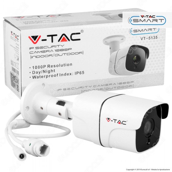 V-Tac VT-5135 Telecamera di Sorveglianza IP Security Camera 1080p V-Tac VT-5135 Telecamera di Sorveglianza IP Security Camera 1080p