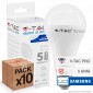 10 Lampadine LED V-Tac PRO VT-217 E27 17W Bulb A66 Chip Samsung - Pack Risparmio