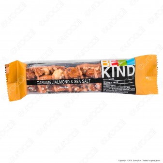 Be-Kind Snack con Caramello, Mandorle e Sale Marino - 1 Barretta da