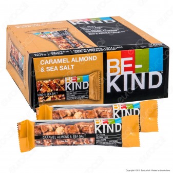 Be-Kind Snack con Caramello, Mandorle e Sale Marino - Box da 12
