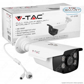 V-Tac VT-5136 Telecamera di Sorveglianza IP a Colori Security Camera