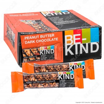 Be-Kind Snack con Burro di Arachidi e Cioccolato Fondente - Box da 12 Barretta da 40g