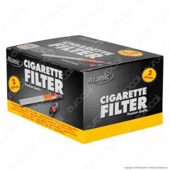 Atomic Cigarette Filter Microbocchini in Plastica Riutilizzabili per Sigarette Standard - Box 72 Scatoline da 2