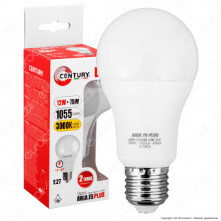 Century Aria 75 Plus Lampadina LED E27 12W Bullb A60 12-24V DC - mod.