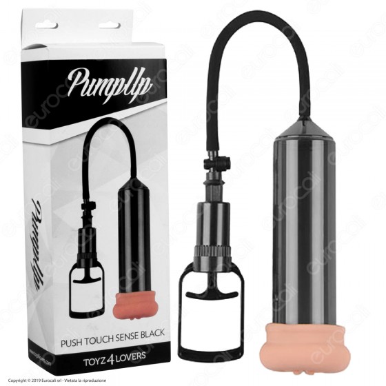 Toyz4Lovers Pump Up Push Touch Sense Black - Sviluppatore per il Pene Toyz4Lovers Pump Up Push Touch Sense Black - Sviluppatore per il Pene