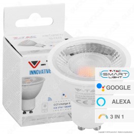 V-Tac Smart VT-5174 Lampadina LED Wi-Fi GU10 4,5W Faretto Spotlight