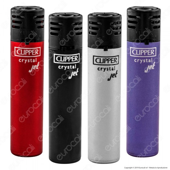 Clipper Crystal Jet Accendini Turbo Elettronici Antivento - 4 Clipper Crystal Jet Accendini Turbo Elettronici Antivento - 4
