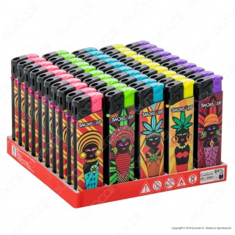 SmokeTrip Accendini Elettronici Ricaricabili Fantasia African Batik - Box da 50 Accendini