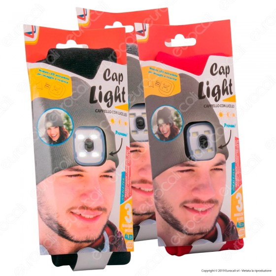 Intergross Cap Light Cappello con Lampada LED Removibile e Intergross Cap Light Cappello con Lampada LED Removibile e