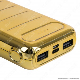 V-Tac VT-3522 Power Bank Portatile 10000 mAh 2 Uscite USB 2A - SKU
