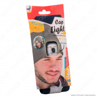 Kit 4 Intergross Cap Light Cappello con Lampada LED Removibile e
