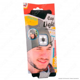 Kit 4 Intergross Cap Light Cappello con Lampada LED Removibile e