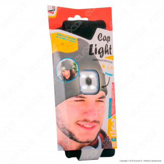 Kit 4 Intergross Cap Light Cappello con Lampada LED Removibile e