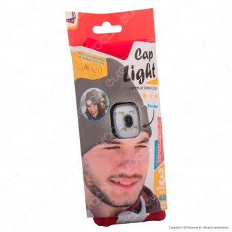 Kit 4 Intergross Cap Light Cappello con Lampada LED Removibile e