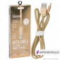 V-Tac VT-5341 Ruby Series USB Data Cable Micro USB Cavo in Corda Colore Oro 1m - SKU 8495