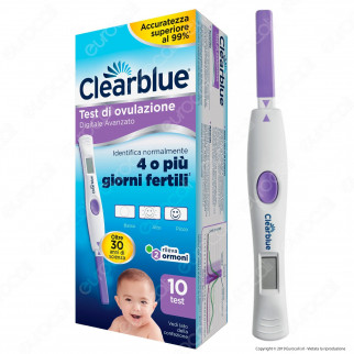 Clearblue Test di Ovulazione Digitale Avanzato - Confezione con 10