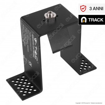 V-Tac Recessed Kit Supporto da Incasso per Binari Magnetici Track Light Nero - SKU 7970