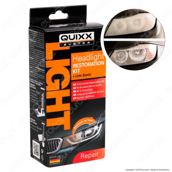 Quixx System Headlight Restoration Kit Restauro Fari per Lucidatura e Sigillatura