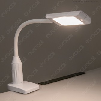 V-Tac VT-7407 Lampada LED da Tavolo 7W Orientabile con Morsa di Fissaggio Colore Bianco - SKU 8672