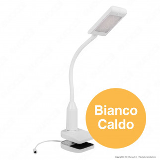 V-Tac VT-7407 Lampada LED da Tavolo 7W Orientabile con Morsa di