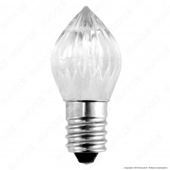 Life Lampada Votiva LED E14 0,5W Candela Fiamma 10-24V - mod.