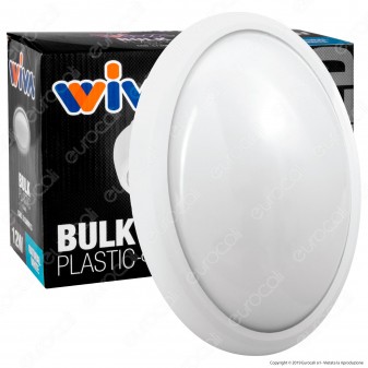 Wiva Plafoniera LED 12W mod. BULK Bianca Forma Ovale IP65 - mod.