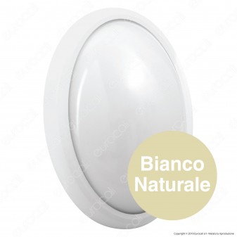 Wiva Plafoniera LED 12W mod. BULK Bianca Forma Ovale IP65 - mod.