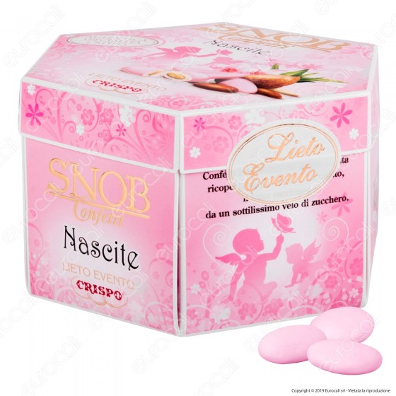 Acquista Confetti Crispo Snob Lieto Evento Nascite Rosa con