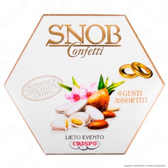 Confetti Crispo Snob Lieto Evento Matrimonio con Mandorle Tostate