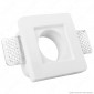 Immagine 1 - Portafaretto Quadrato da Incasso in Gesso Ceramico per Lampadine GU10