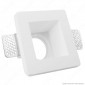 Portafaretto Quadrato da Incasso in Gesso Ceramico per Lampadine GU10 e GU5.3 - mod. C09 [TERMINATO]