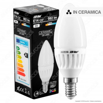 LED Line Lampadina LED E14 9W Candela Ceramic - mod. 248610 / 248627