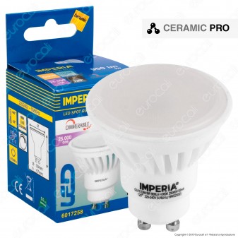 Imperia Ceramic Pro Lampadina LED GU10 9W Faretto Spotlight 120° Dimmerabile - mod. 6017241 / 6017258