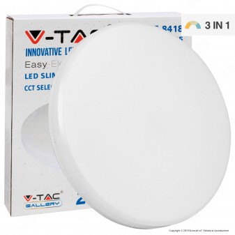 V-Tac VT-8418 Plafoniera LED 18W Changing Color 3in1 Forma Circolare