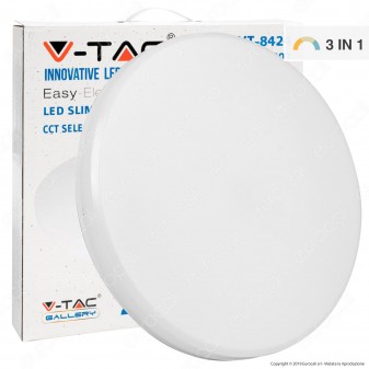 V-Tac VT-8424 Plafoniera LED 24W Changing Color 3in1 Forma Circolare