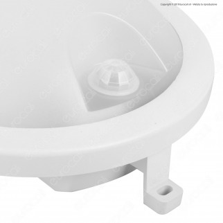 Velamp Plafoniera LED 12W IP54 Circolare Colore Bianco con Sensore