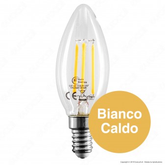Sure Energy Lampadina LED E14 4W Candela Filament - mod. T536