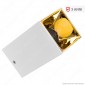 V-Tac VT-882 Supporto Portafaretto Fisso Quadrato da Soffitto per Lampadine GU10 e GU5.3 Riflettore Oro - SKU 8586