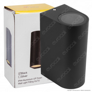 Sure Energy Portalampada Doppio Applique Wall Light da Muro IP44 Nero