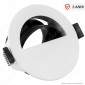 V-Tac VT-884 Portafaretto Orientabile Rotondo Semicerchio da Incasso per Lampadine GU10 e GU5.3 Colore Bianco - SKU 8599